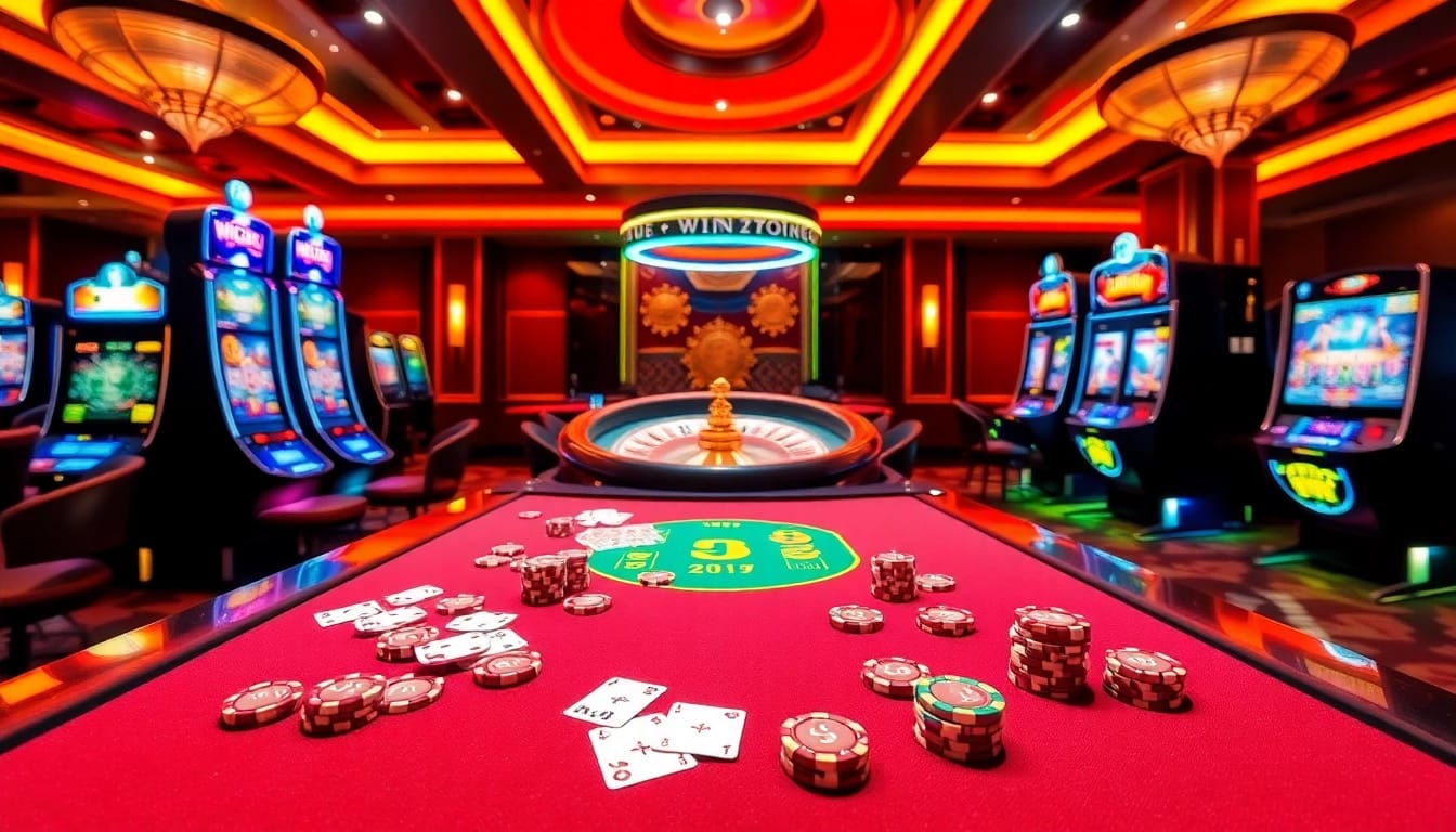 Engaging players at the win678 game table while showcasing vibrant casino excitement.