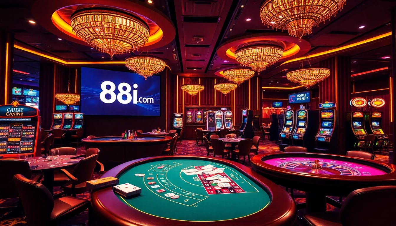Play at 88i com's vibrant casino tables filled with excitement and winning opportunities.