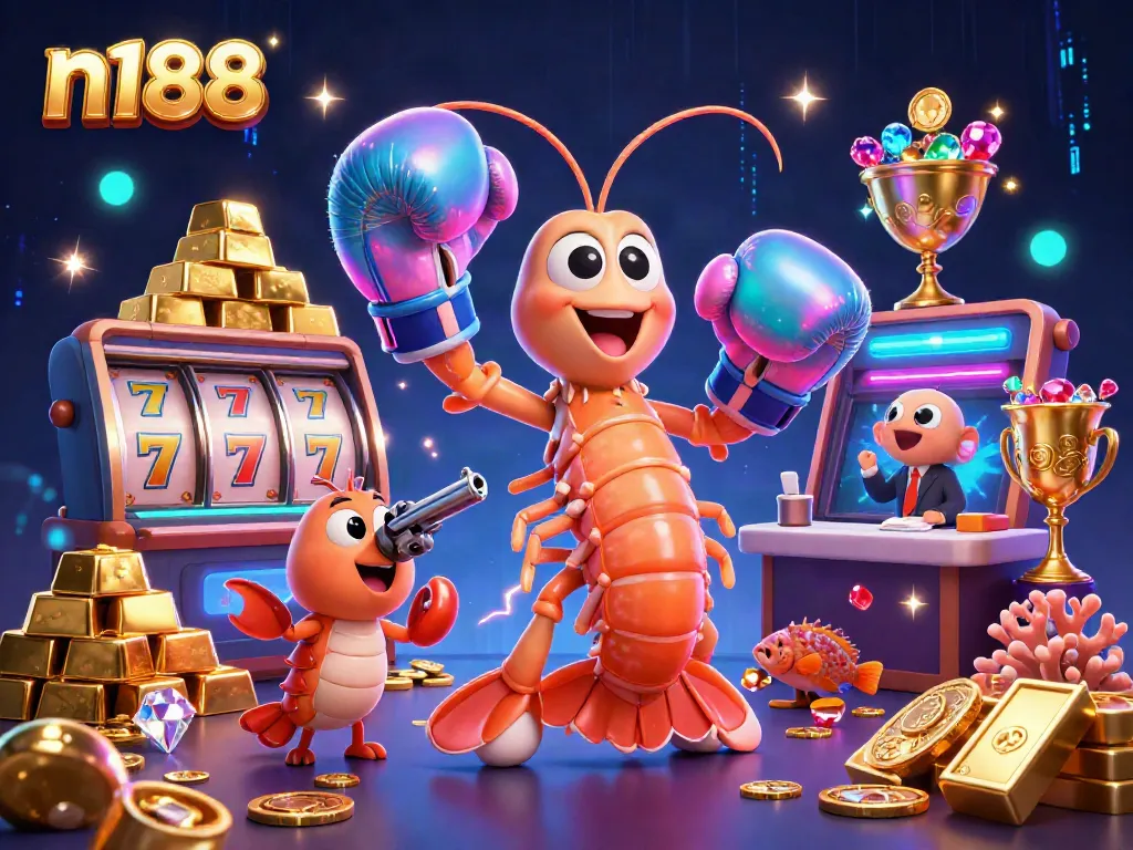 Experience n188 excitement with the shrimp champions in an immersive 3D casino adventure.