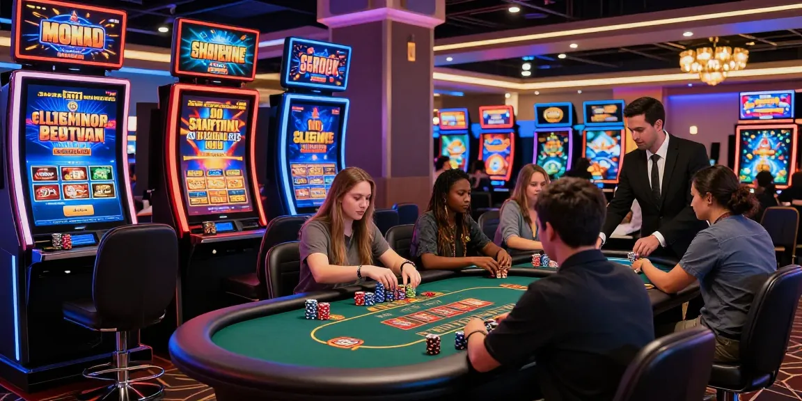 Exciting atmosphere at credit card casinos UK showcasing players enjoying various games, vibrant LED lights, and engaging promotions.