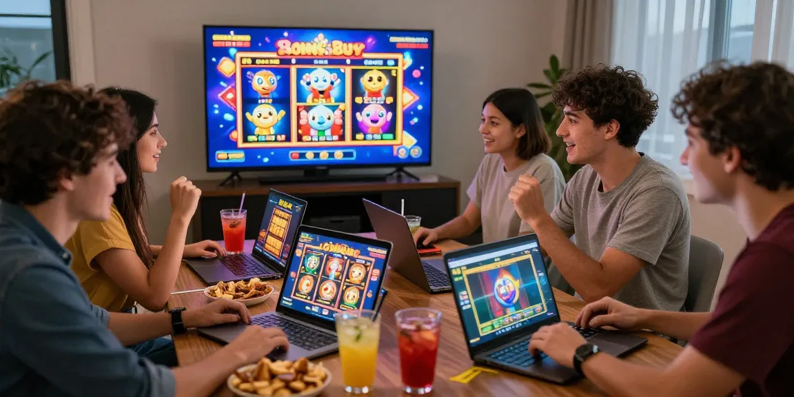 Bonus buy slots excitement at https://oxfordbedbreakfast.co.uk/ with friends enjoying vibrant online casino games.