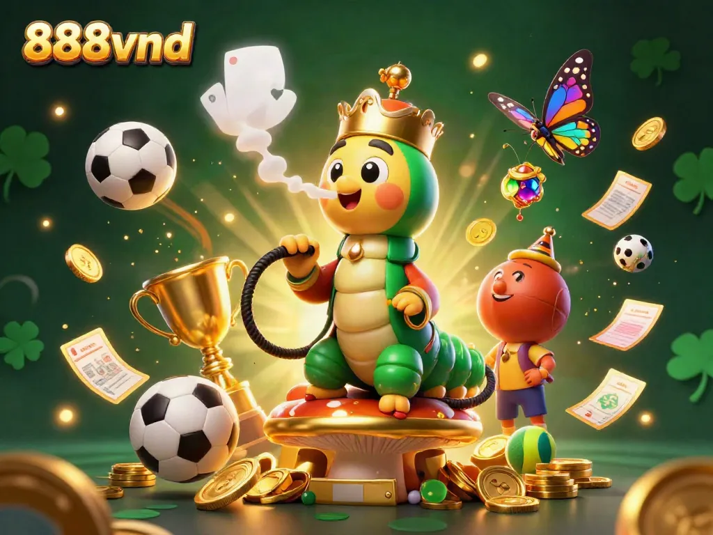 Engage with thrilling 888vnd games featuring a vibrant 3D casino scene that captivates players.