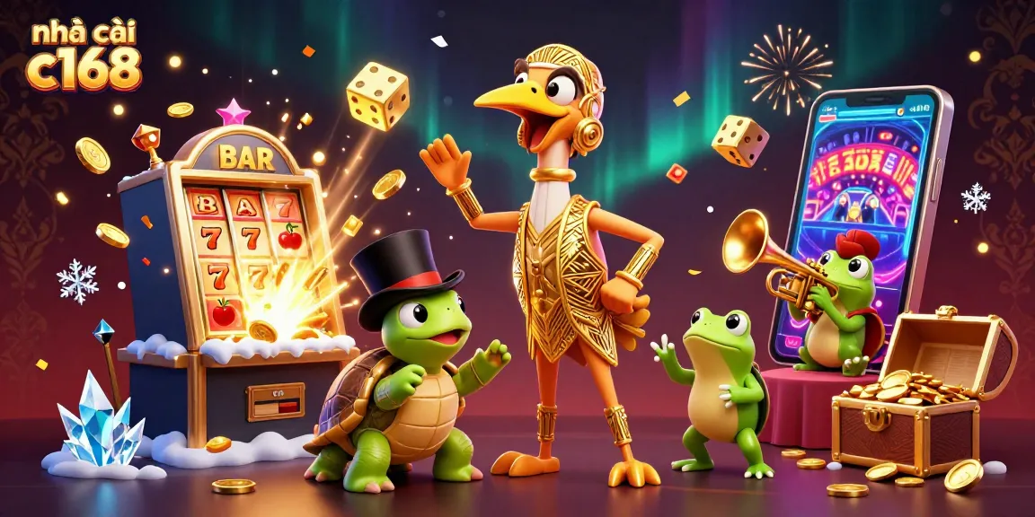Engage in thrilling bets at nhà cái c168 with vibrant game visuals and lively characters.
