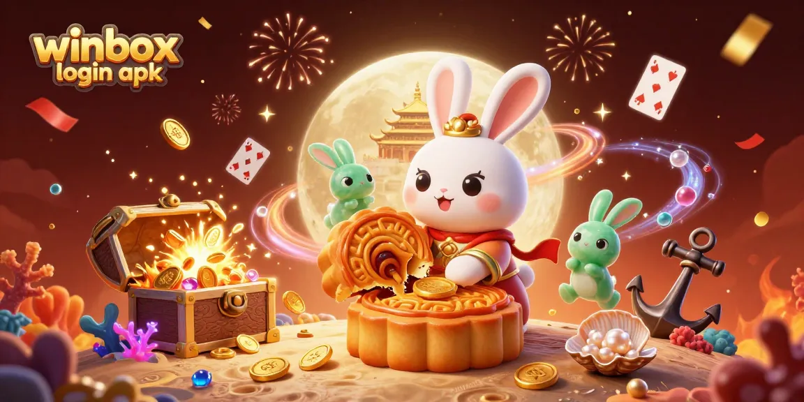 Winbox login apk allows players access to vibrant casino action with a moon rabbit theme.