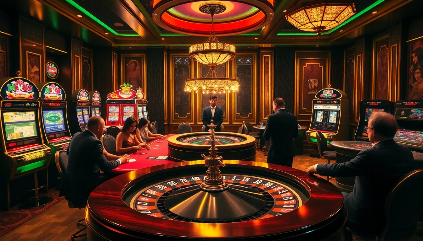 Experience the thrill of winning at MK8’s luxurious casino, featuring vibrant tables and slot machines.