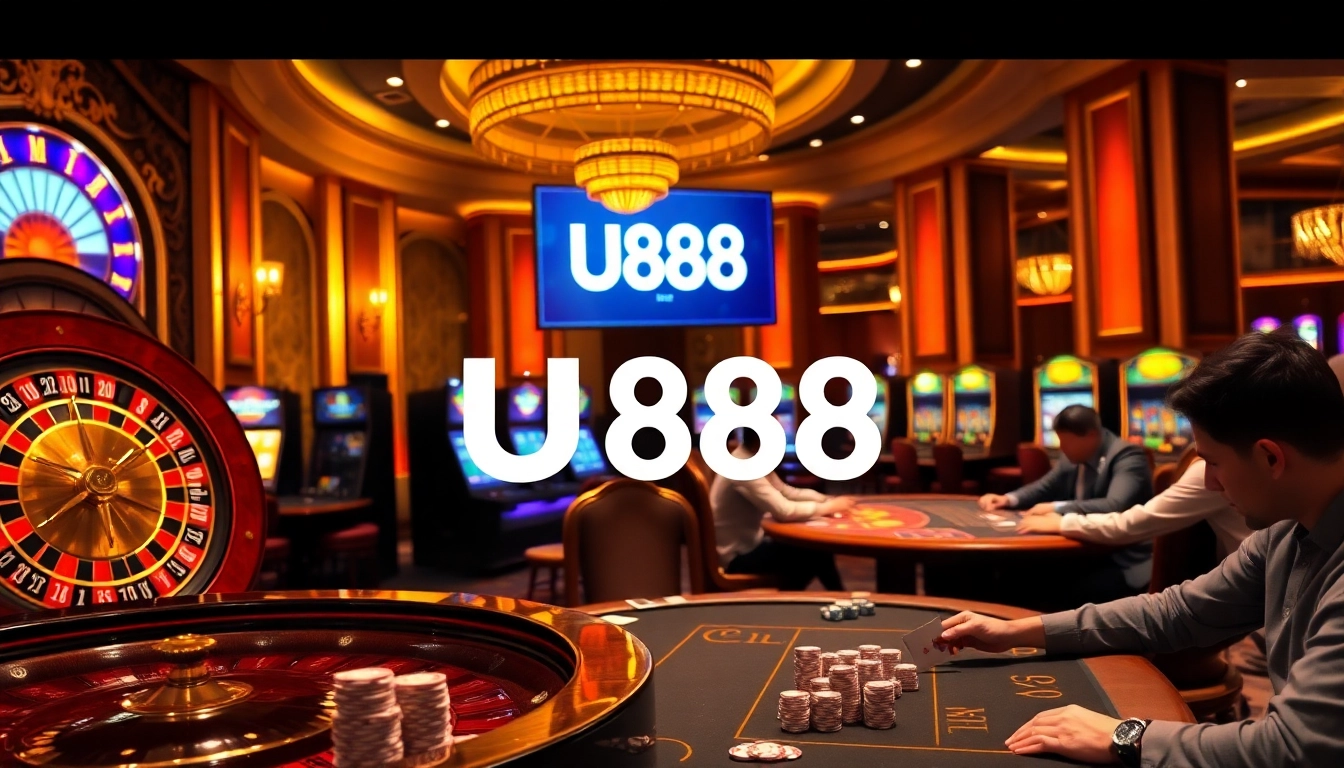 Experience the thrill of high-stakes gaming at U888 Casino with vibrant roulette wheels and engaging poker.
