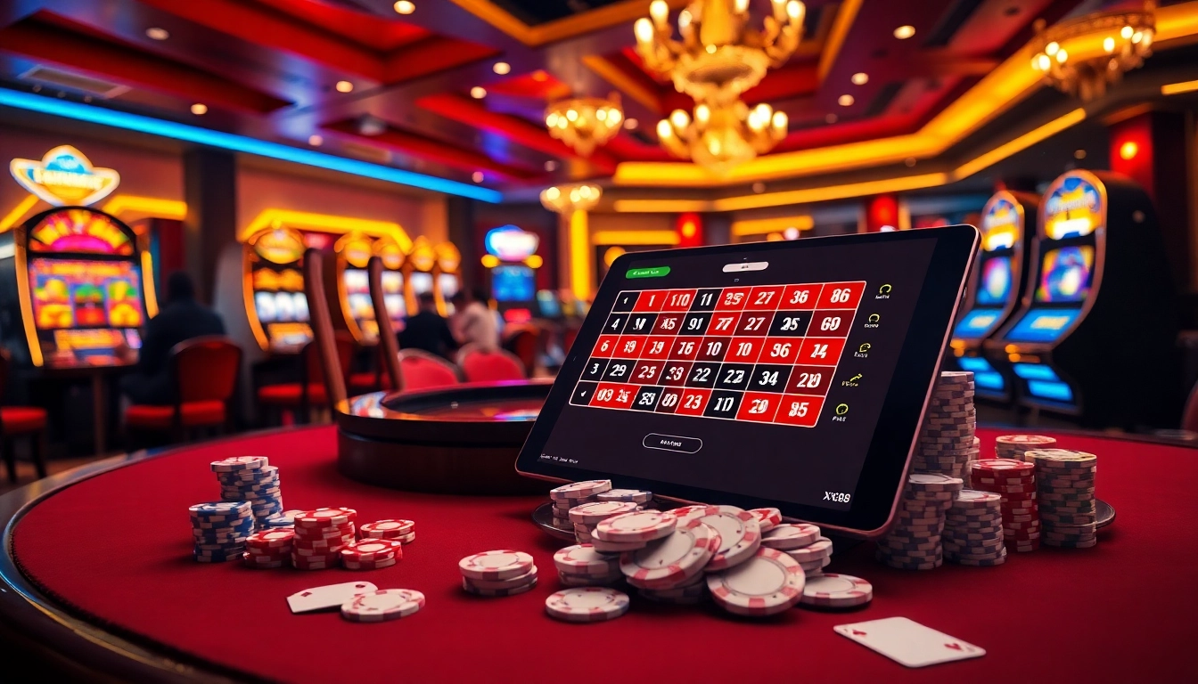 Engage in exciting games at xx88 with vibrant roulette and stylish slot machines.