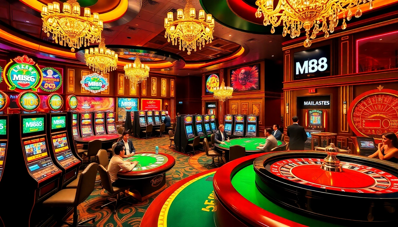 Experience high-stakes excitement at MM88's vibrant casino with lively poker and slot games.