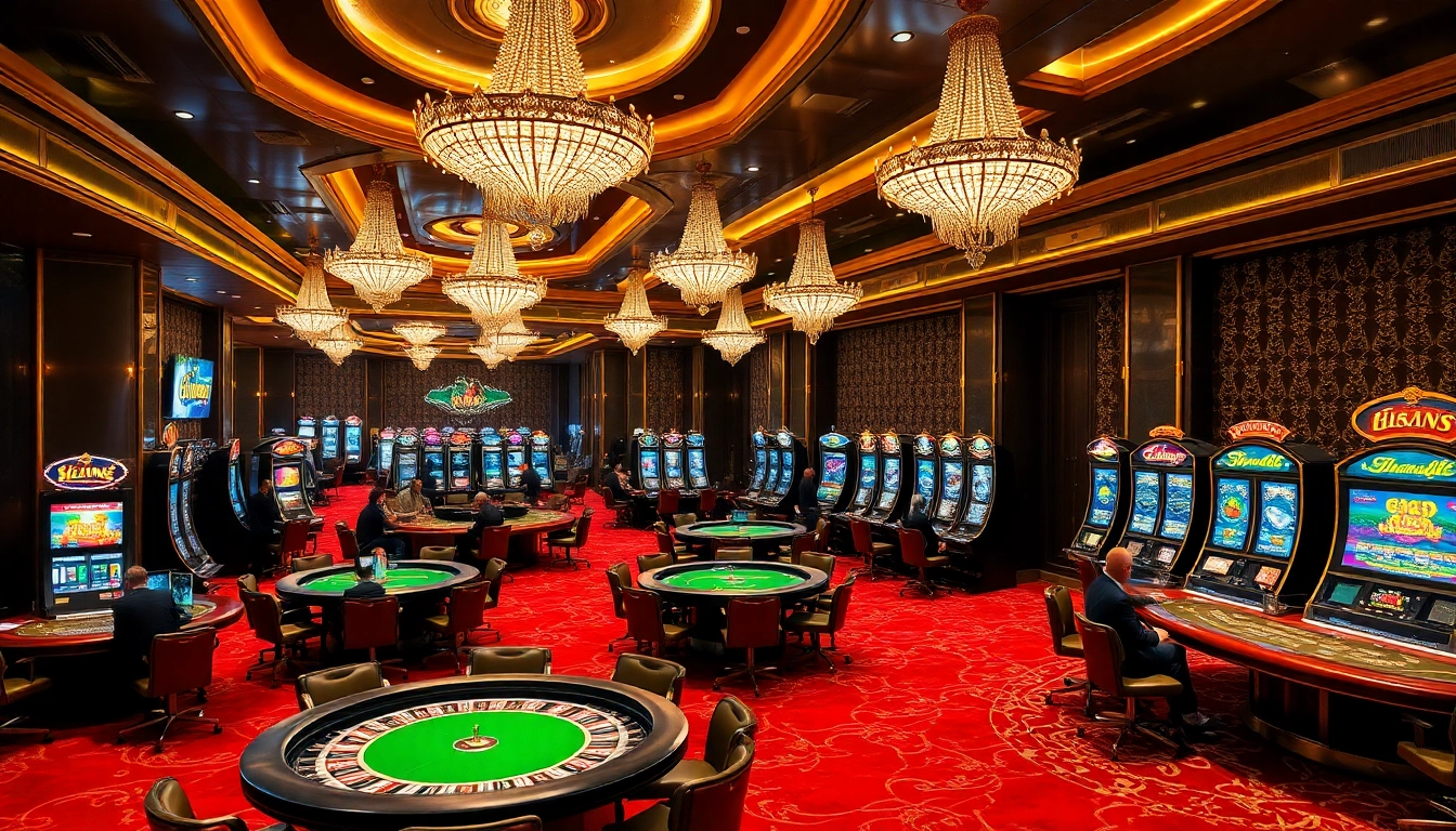 KJC casino players engage at poker tables amid luxury gaming atmosphere.