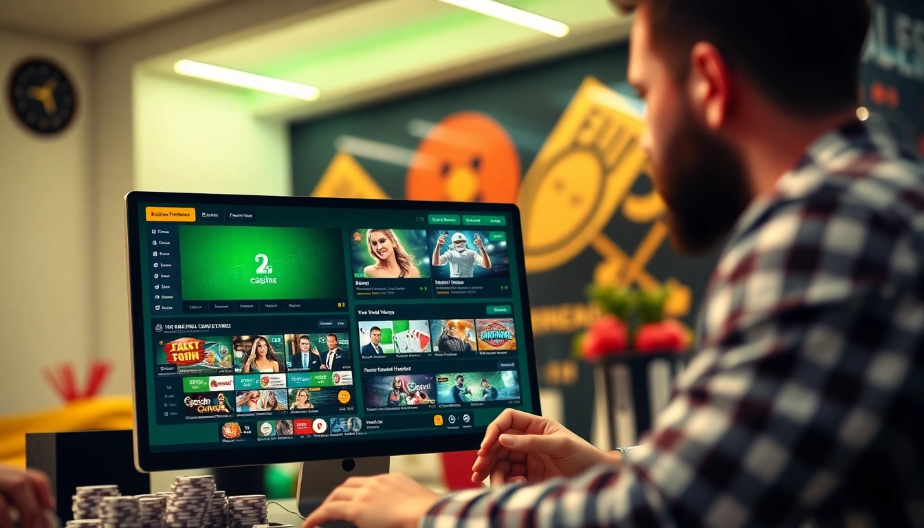 Interactive online betting interface showcasing games at https://uu88.blog/ with vibrant colors and casino elements.