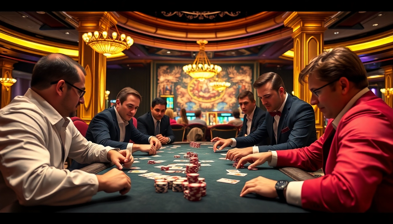 Experience high-stakes excitement at TOPVIP COM's immersive poker table, showcasing thrilling gameplay.