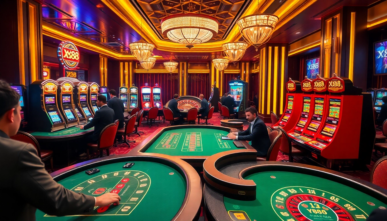 Players at elegant casino tables showcase thrilling moments of excitement at xx88.