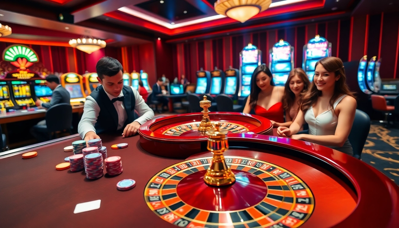 Experience thrilling moments at https://kuwinblog.com/ with professional gamblers at a vibrant poker table.