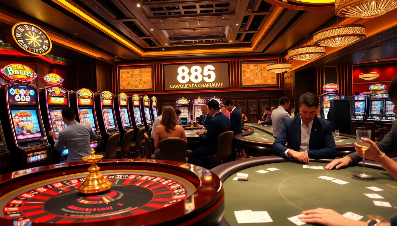 Players enjoy spirited gaming experiences with 88i slots and table games in a luxurious casino.