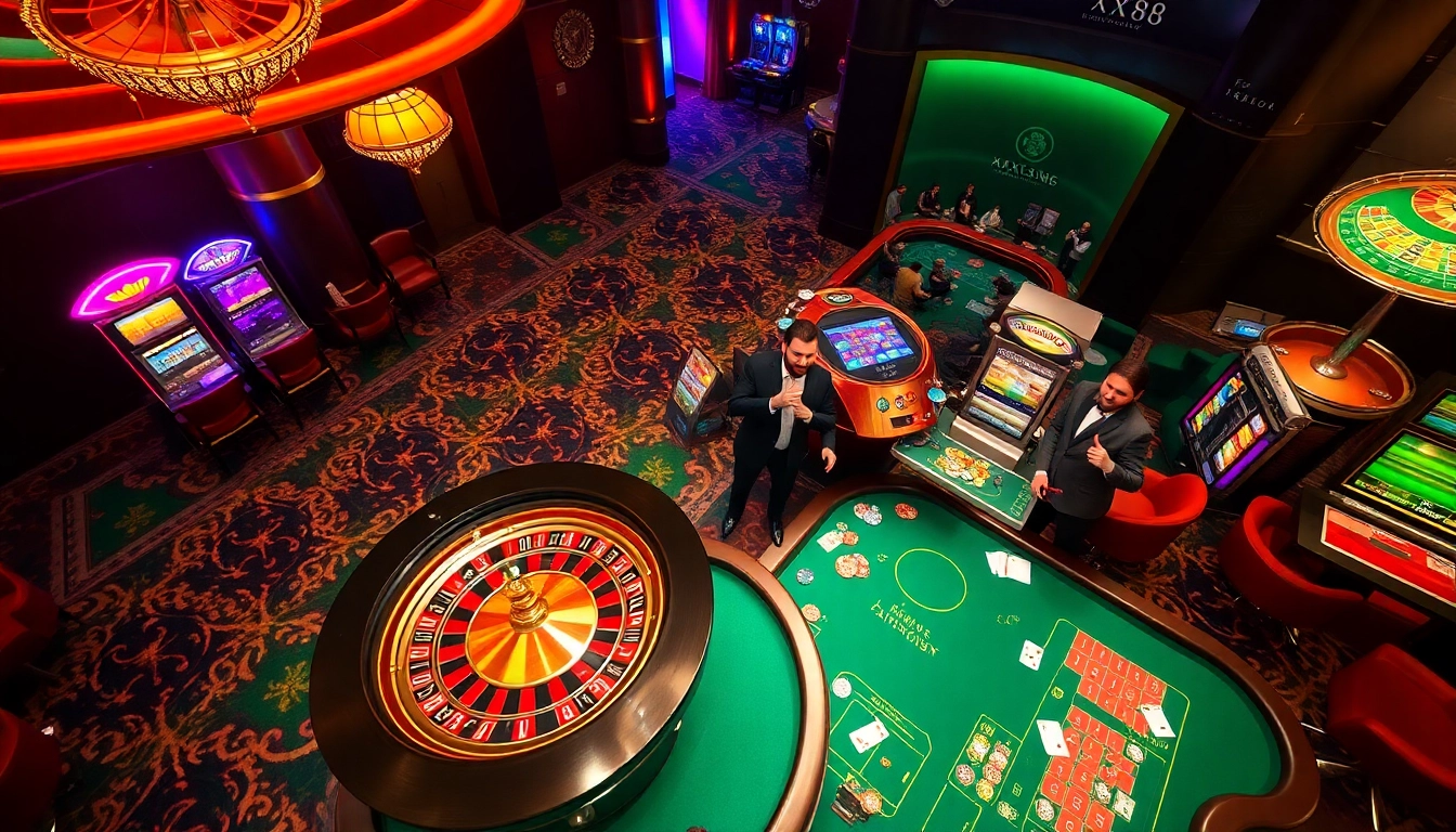 The excitement at https://xx88.today/ comes alive with vibrant casino games and elegant players celebrating wins.