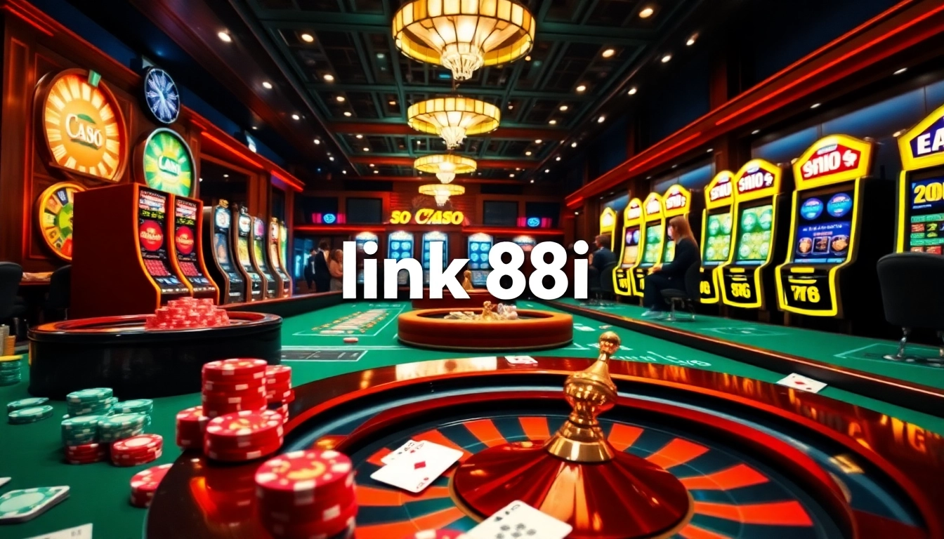 Engage with link 88i at a vibrant casino table featuring active gameplay and glamorous chips.