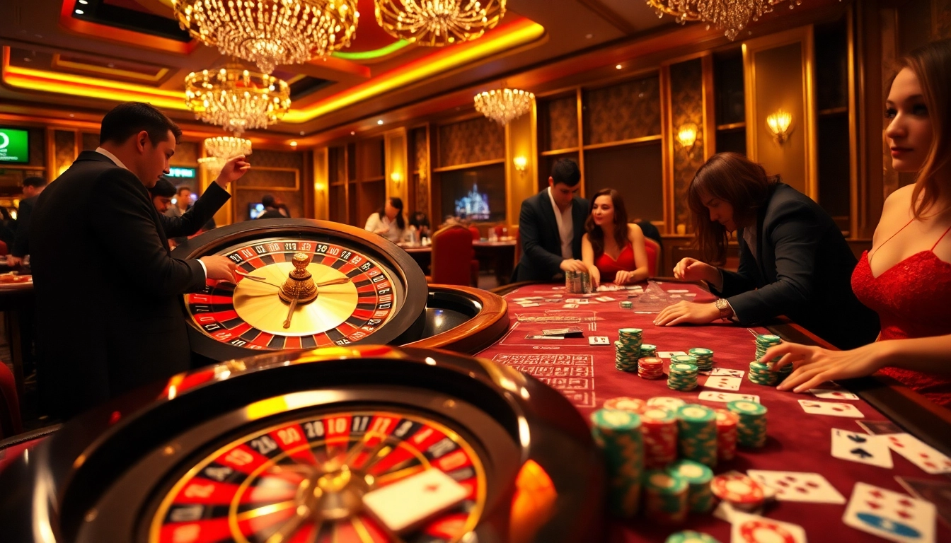 Experience the thrill of gambling action at KK55.com with vibrant casino tables and poker chips.